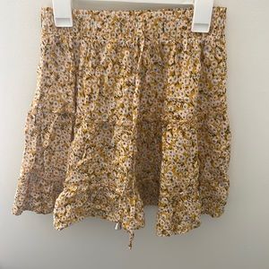 Yellow Floral Skirt